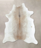 Grey with Beige XX-Large Brazilian Cowhide Rug 7'7