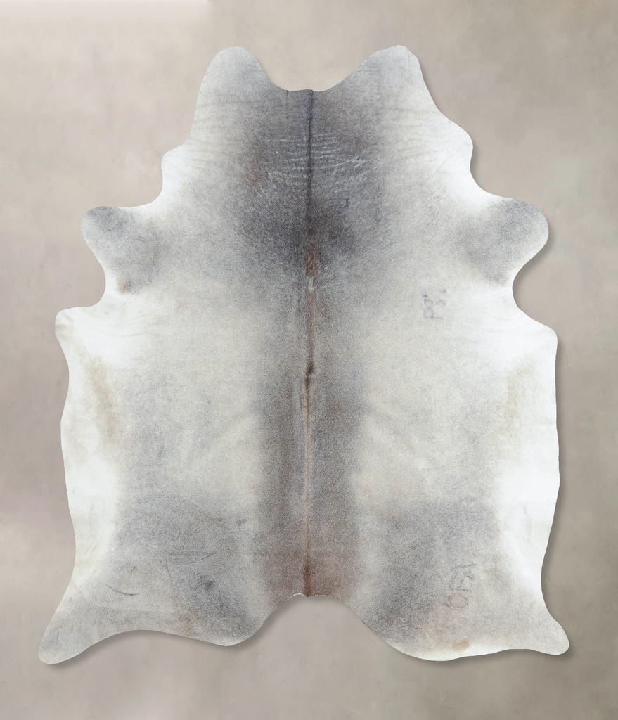 Medium Grey XX-Large Brazilian Cowhide Rug 8'1"H x 6'9"W #B8248 by Hudson Hides