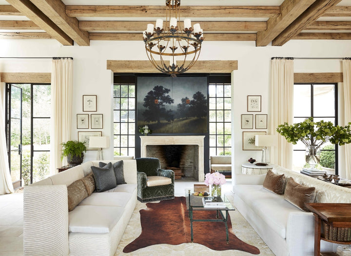 Medium Brindle X-Large Brazilian Cowhide Rug 6'11"H x 6'1"W #B8258 by Hudson Hides