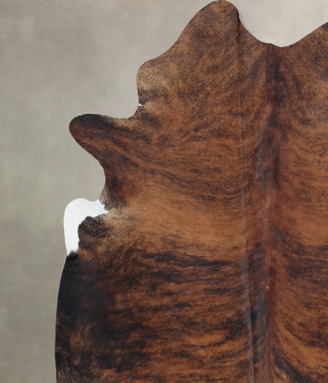 Medium Brindle X-Large Brazilian Cowhide Rug 6'9"H x 6'9"W #B8259 by H
