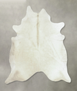 Solid White XX-Large Brazilian Cowhide Rug 8'2"H x 7'6"W #B8270 by Hudson Hides