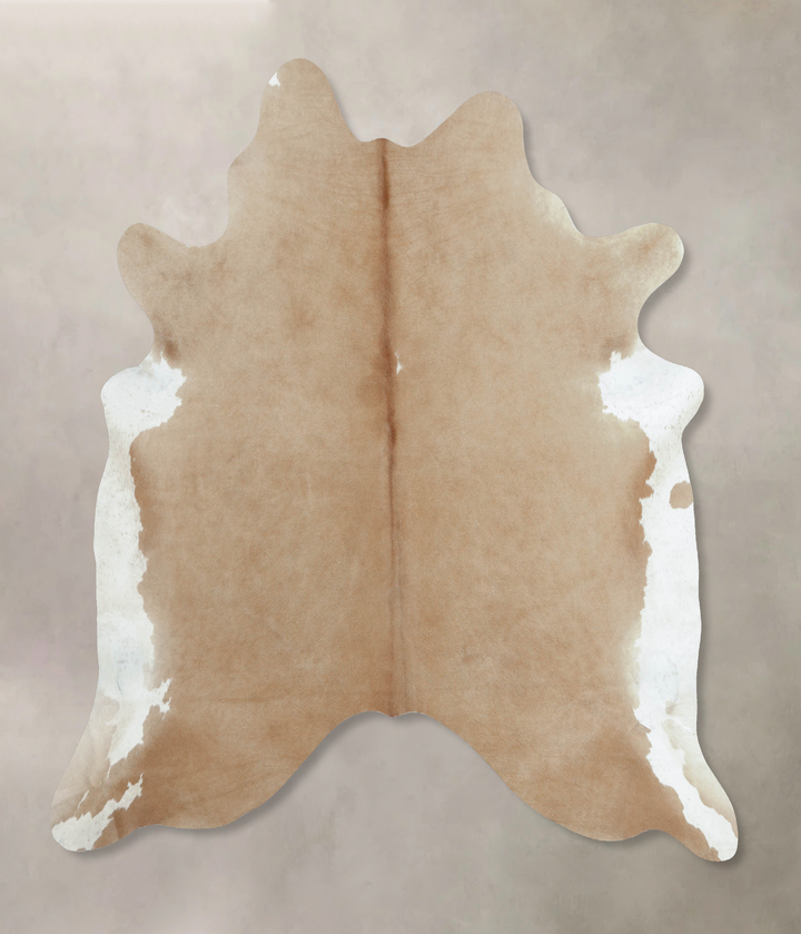 Beige XX-Large Brazilian Cowhide Rug 7'11"H x 7'1"W #B8294 by Hudson Hides