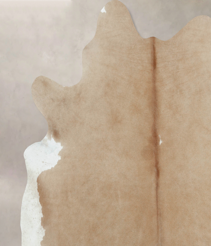 Beige XX-Large Brazilian Cowhide Rug 7'11"H x 7'1"W #B8294 by Hudson Hides