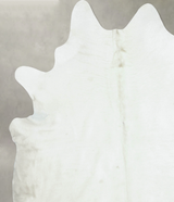 Solid White XX-Large Brazilian Cowhide Rug 8'5"H x 7'4"W #B8319 by Hudson Hides