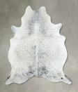 Salt and Pepper Black XX-Large Brazilian Cowhide Rug 8'2"H x 6'10"W #B8331 by Hudson Hides