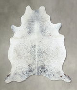 Salt and Pepper Black XX-Large Brazilian Cowhide Rug 8'2"H x 6'10"W #B8331 by Hudson Hides