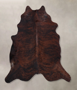 Dark Brindle XX-Large Brazilian Cowhide Rug 7'3"H x 7'1"W #B8341 by Hudson Hides