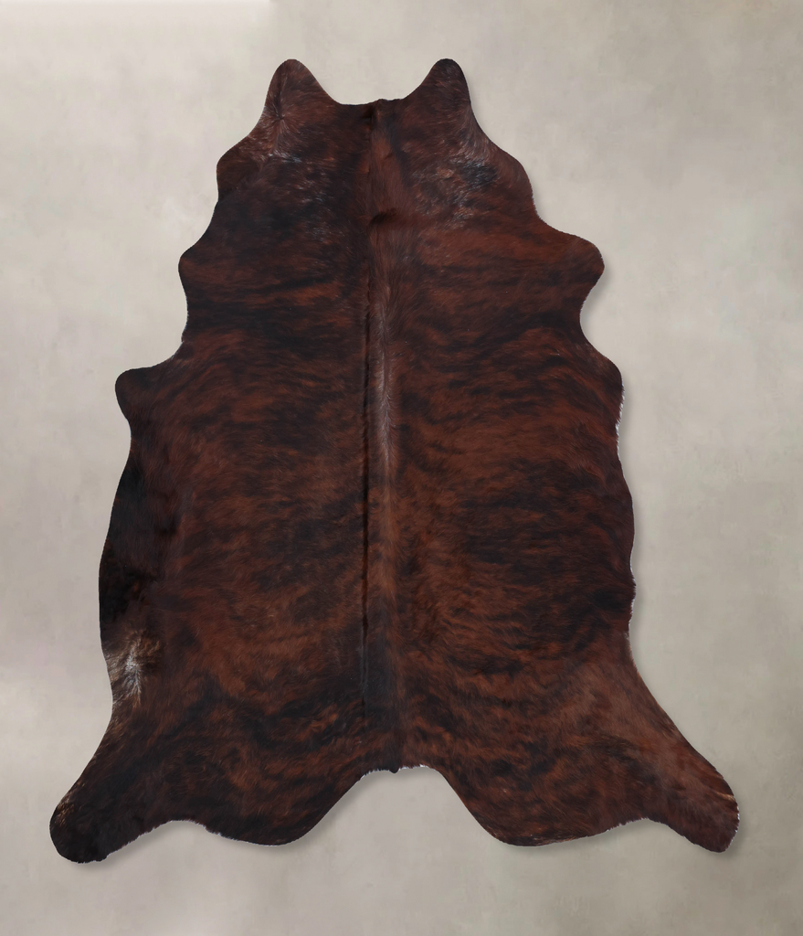 Dark Brindle XX-Large Brazilian Cowhide Rug 7'3"H x 7'1"W #B8341 by Hudson Hides