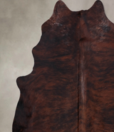 Dark Brindle XX-Large Brazilian Cowhide Rug 7'3"H x 7'1"W #B8341 by Hudson Hides