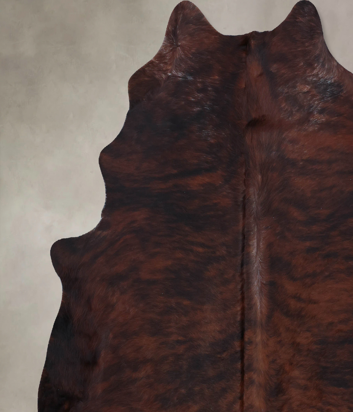 Dark Brindle XX-Large Brazilian Cowhide Rug 7'3"H x 7'1"W #B8341 by Hudson Hides