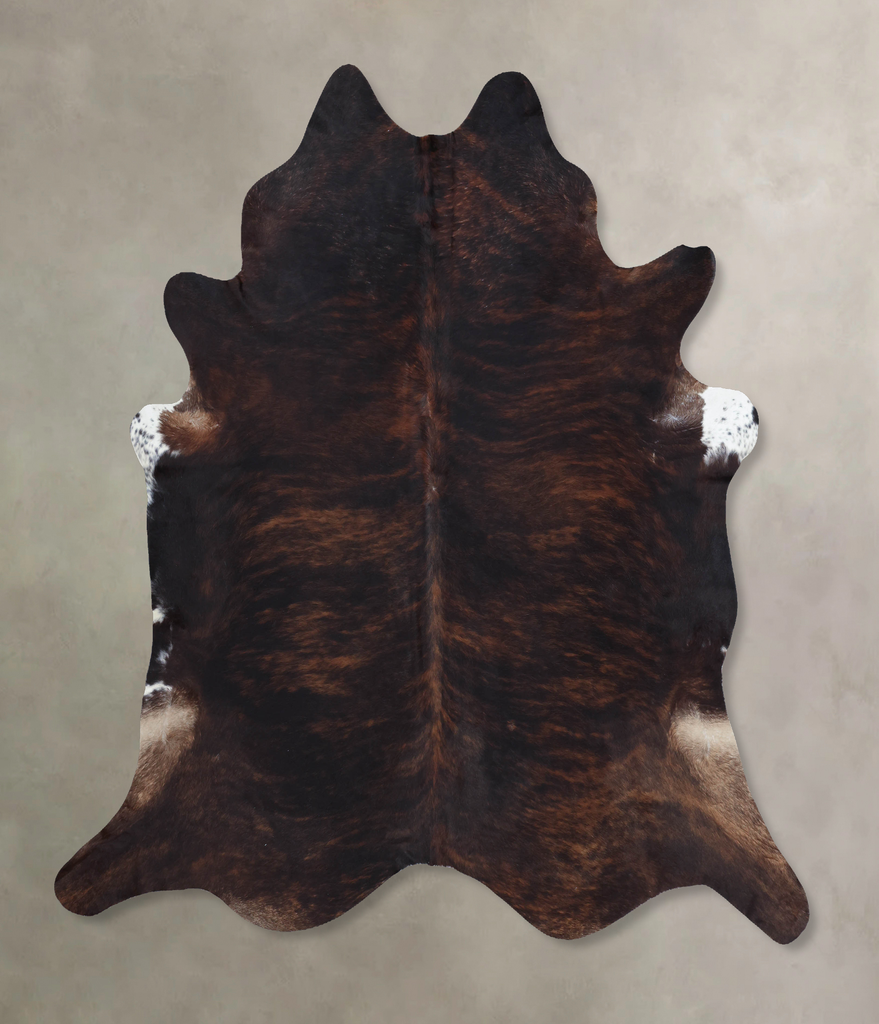 Dark Brindle XX-Large Brazilian Cowhide Rug 7'10"H x 7'3"W #B8344 by Hudson Hides