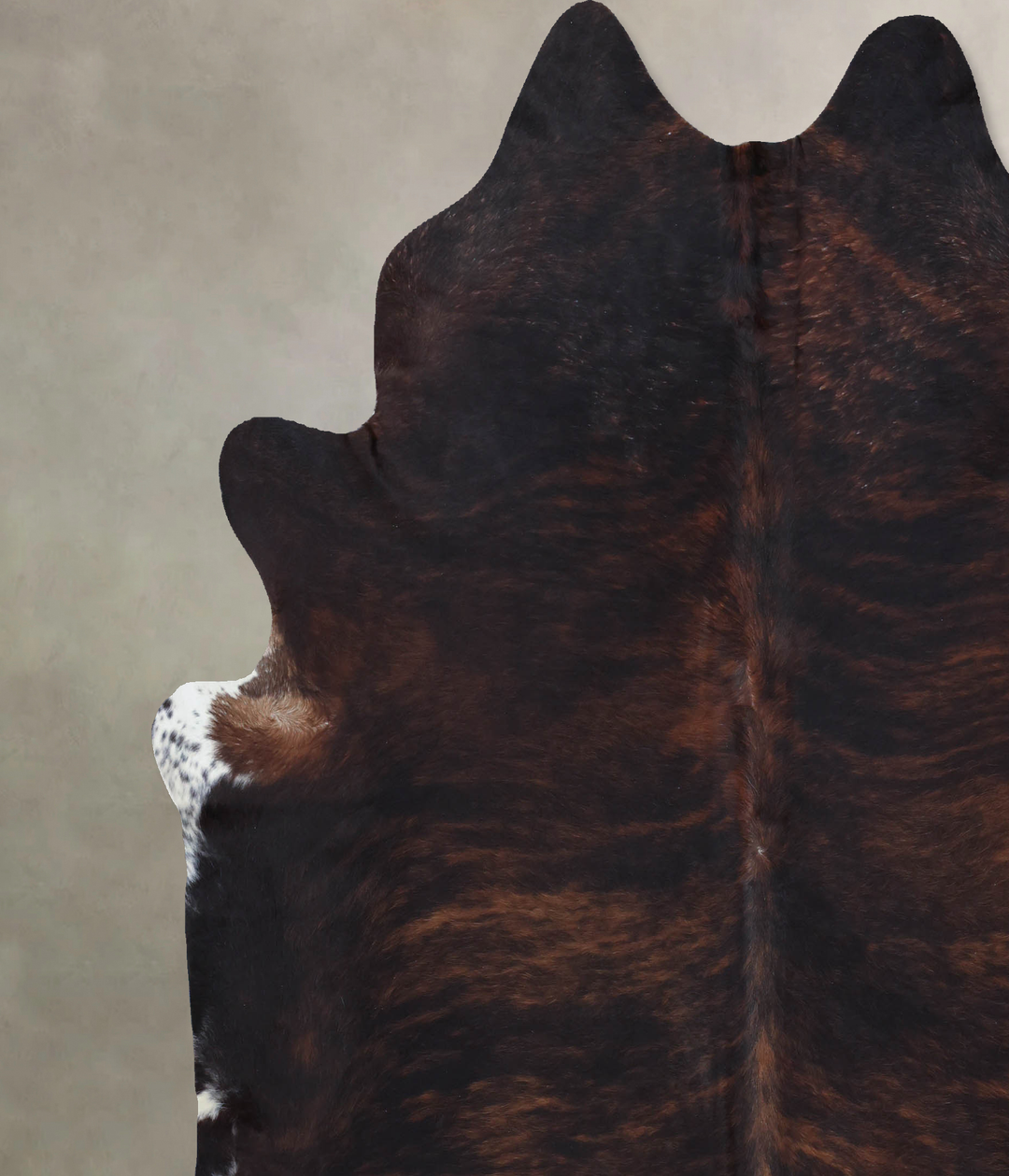 Dark Brindle XX-Large Brazilian Cowhide Rug 7'10"H x 7'3"W #B8344 by H