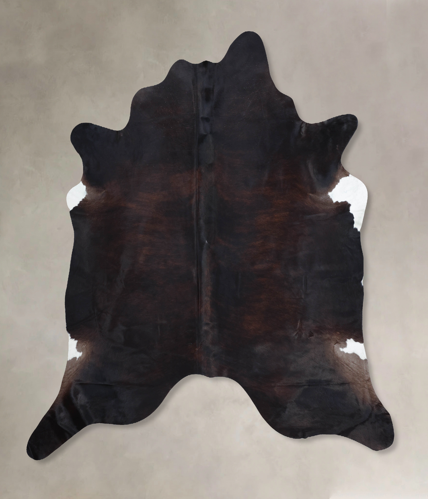Dark Brindle XX-Large Brazilian Cowhide Rug 8'1"H x 7'2"W #B8347 by Hudson Hides