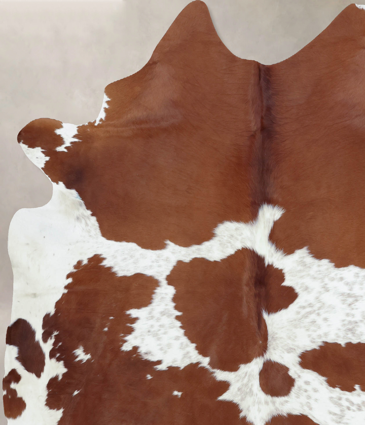 Brown and White XX-Large Brazilian Cowhide Rug 7'10"H x 6'6"W #B8356 by Hudson Hides