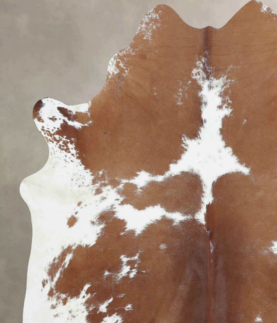 Brown and White X-Large Brazilian Cowhide Rug 7'0"H x 6'7"W #B8357 by 