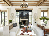 Brown and White X-Large Brazilian Cowhide Rug 7'0"H x 6'7"W #B8357 by Hudson Hides