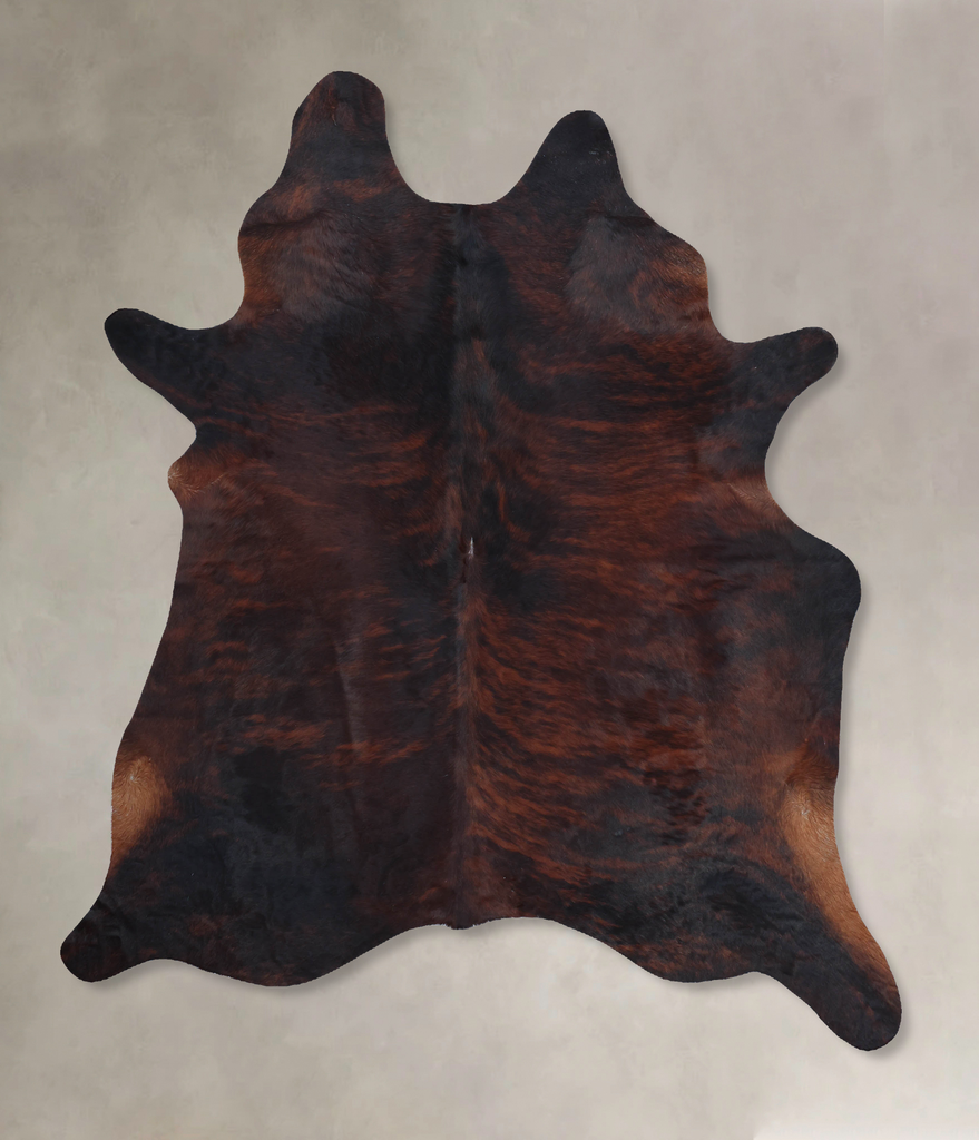 Dark Brindle XX-Large Brazilian Cowhide Rug 8'2"H x 6'6"W #B8394 by Hudson Hides