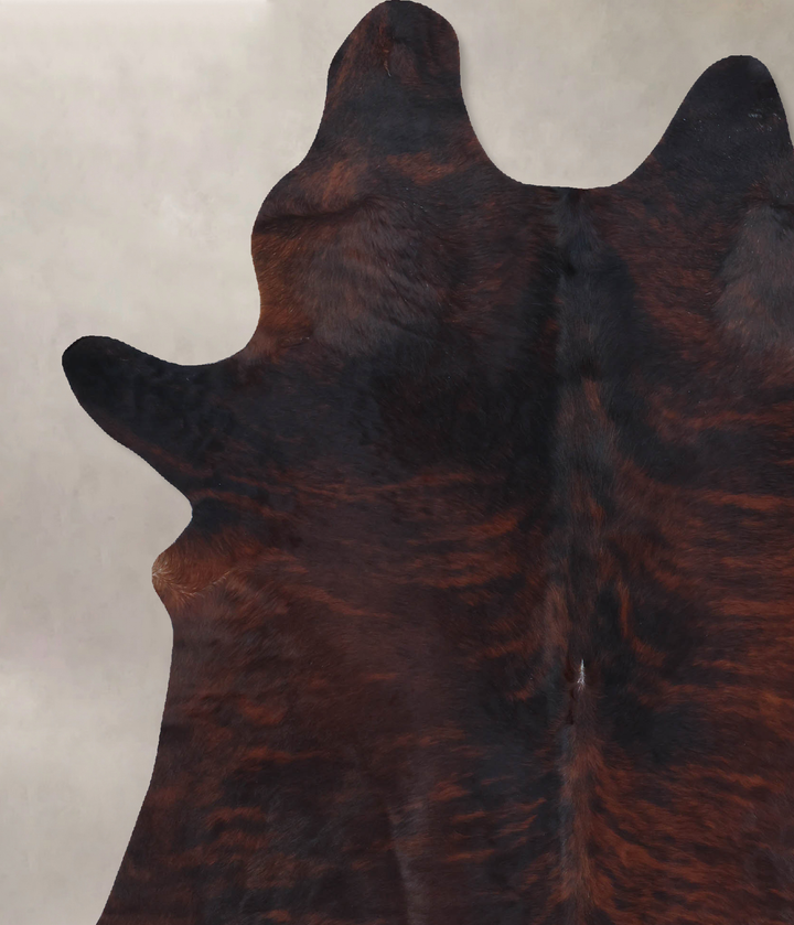 Dark Brindle XX-Large Brazilian Cowhide Rug 8'2"H x 6'6"W #B8394 by Hudson Hides