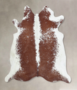 Brown and White X-Large Brazilian Cowhide Rug 6'7"H x 6'8"W #B8404 by Hudson Hides