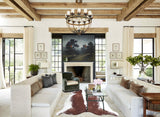 Brown and White X-Large Brazilian Cowhide Rug 6'7"H x 6'8"W #B8404 by Hudson Hides