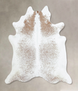 Salt and Pepper Brown X-Large Brazilian Cowhide Rug 7'0"H x 6'9"W #B8462 by Hudson Hides