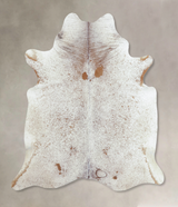 Salt and Pepper Brown X-Large Brazilian Cowhide Rug 7'2"H x 6'4"W #B8474 by Hudson Hides