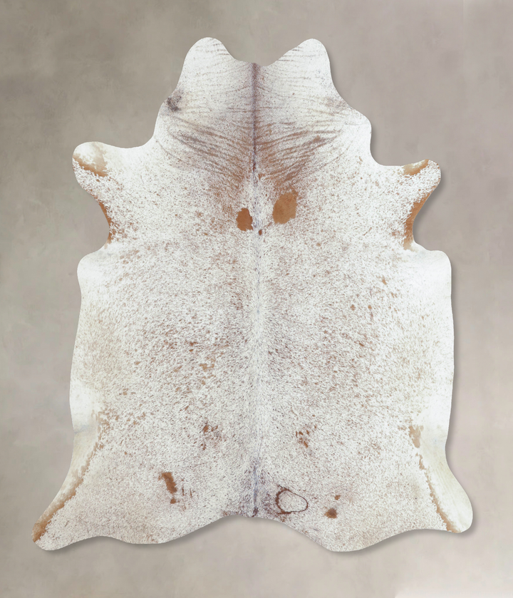 Salt and Pepper Brown X-Large Brazilian Cowhide Rug 7'2"H x 6'4"W #B8474 by Hudson Hides