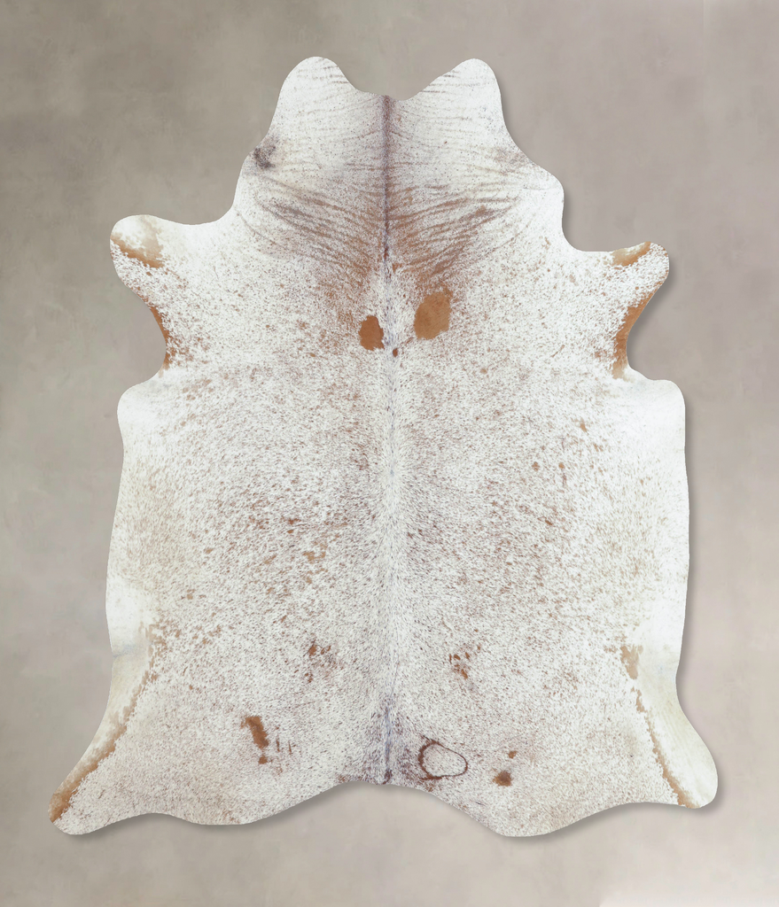 Salt and Pepper Brown X-Large Brazilian Cowhide Rug 7'2"H x 6'4"W #B8474 by Hudson Hides