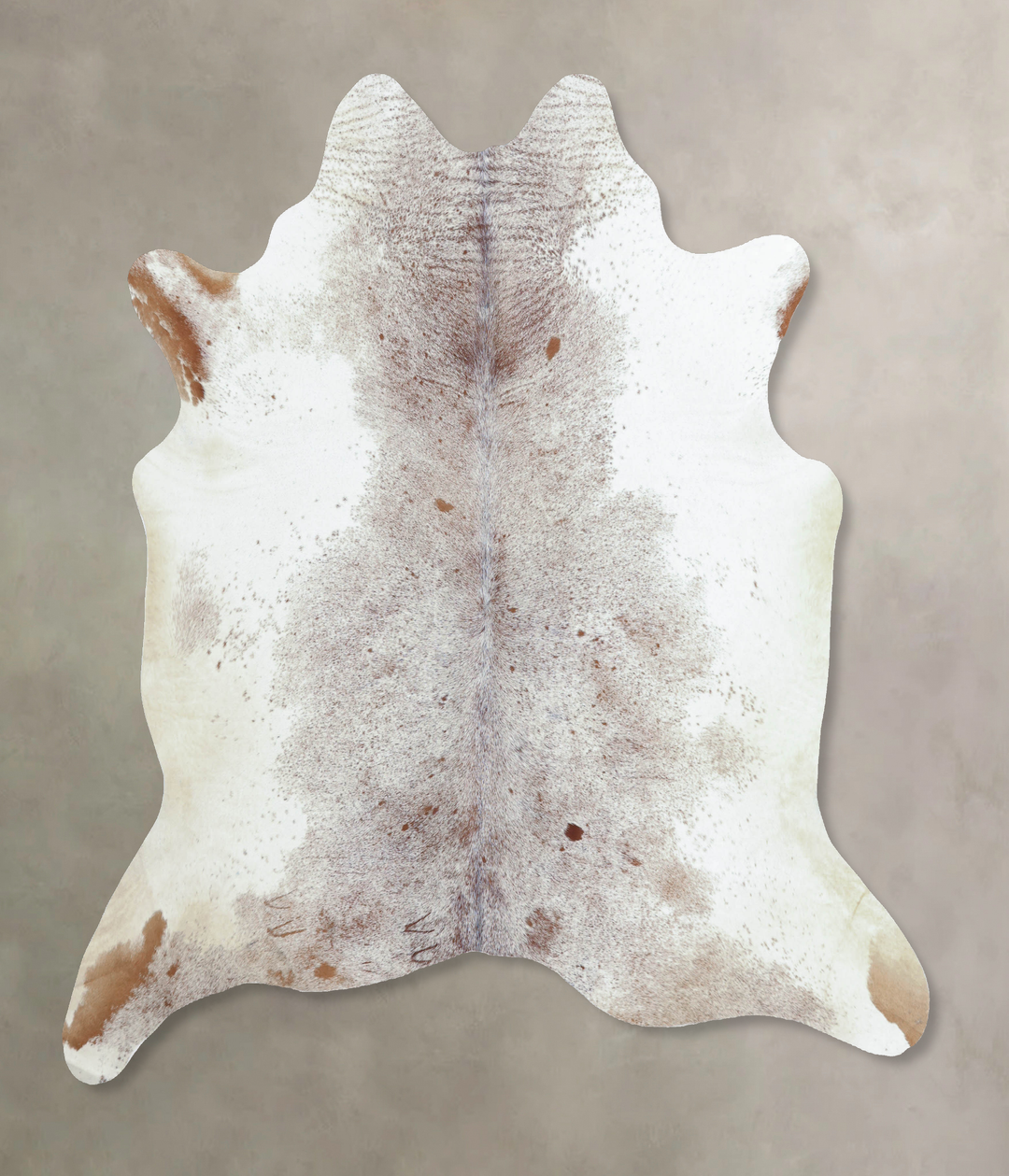 Salt and Pepper Brown XX-Large Brazilian Cowhide Rug 7'3"H x 6'11"W #B