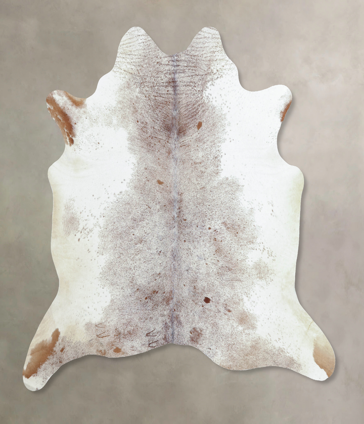 Salt and Pepper Brown XX-Large Brazilian Cowhide Rug 7'3"H x 6'11"W #B8476 by Hudson Hides