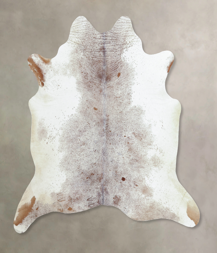 Salt and Pepper Brown XX-Large Brazilian Cowhide Rug 7'3"H x 6'11"W #B8476 by Hudson Hides