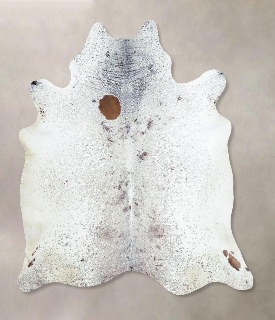 Salt and Pepper Brown XX-Large Brazilian Cowhide Rug 8'6"H x 7'2"W #B8479 by Hudson Hides