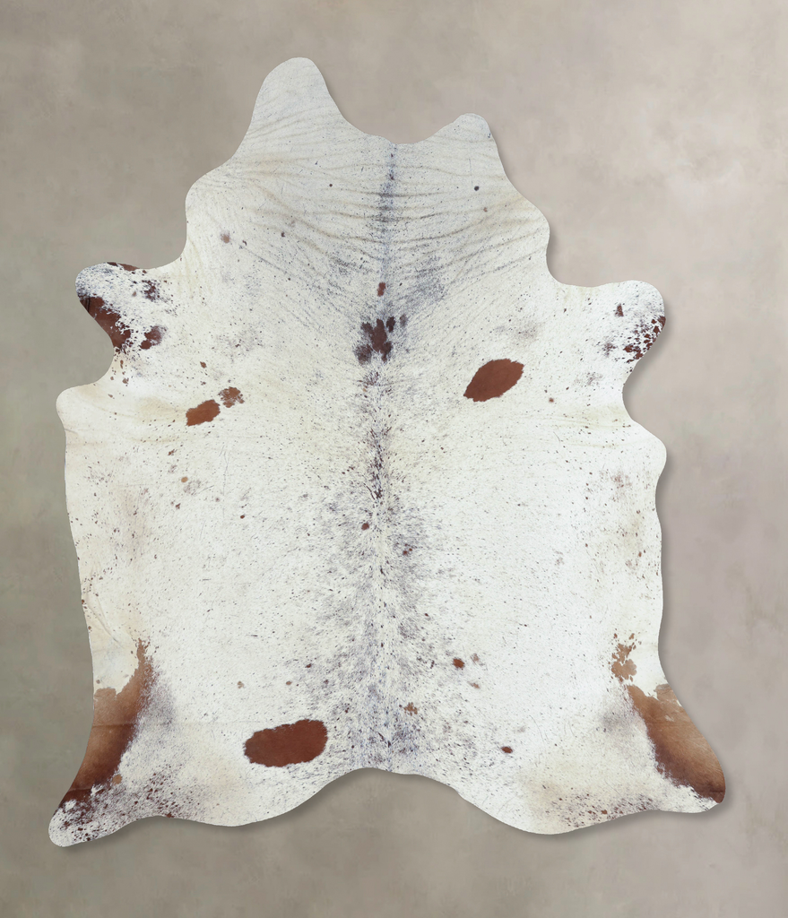 Salt and Pepper Brown XX-Large Brazilian Cowhide Rug 8'7"H x 6'7"W #B8481 by Hudson Hides