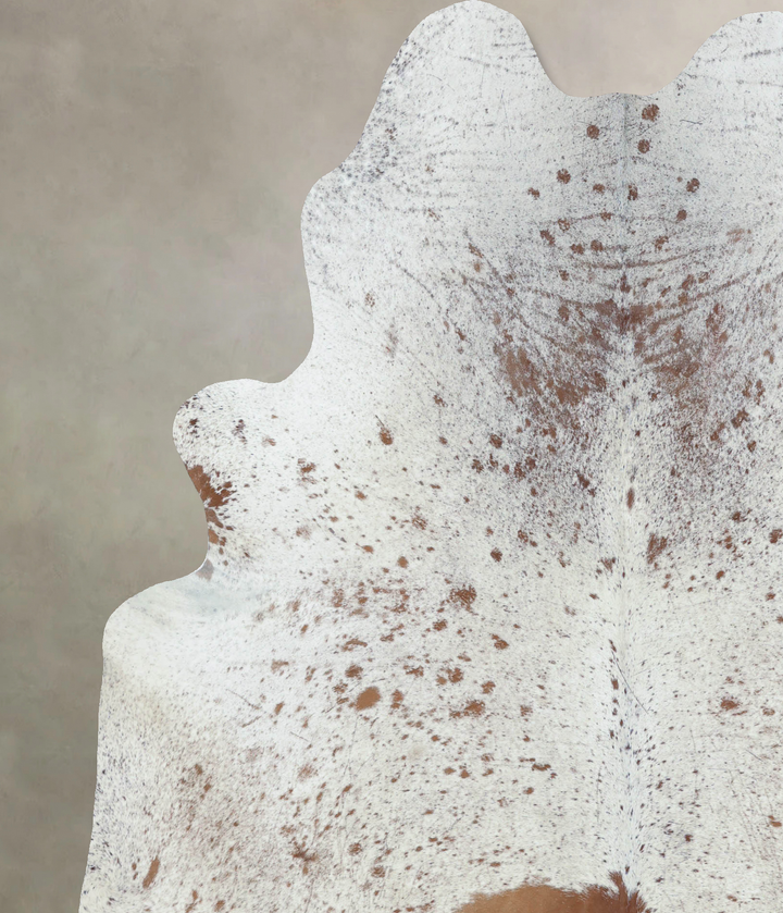 Salt and Pepper Brown X-Large Brazilian Cowhide Rug 7'8"H x 6'4"W #B8487 by Hudson Hides