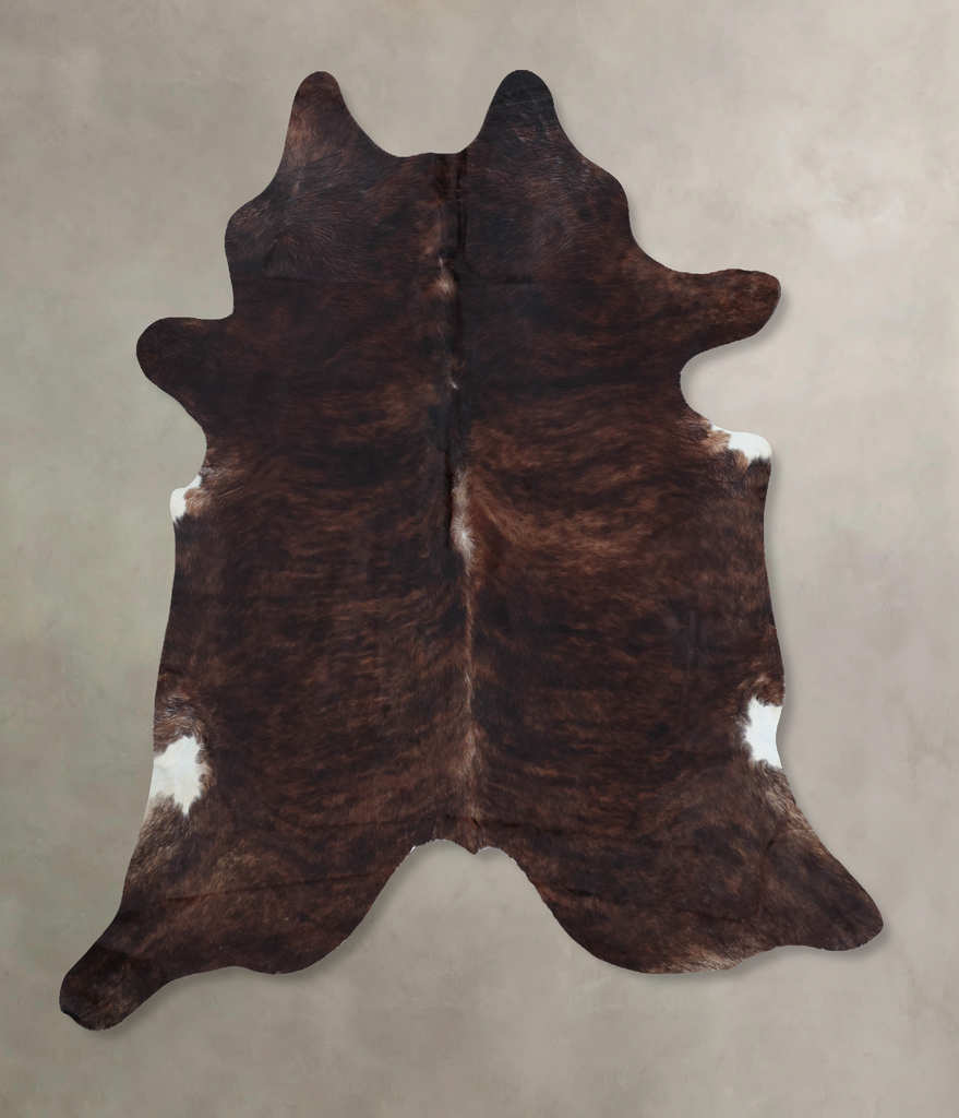 Dark Brindle XX-Large Brazilian Cowhide Rug 8'6"H x 7'7"W #B8506 by Hudson Hides