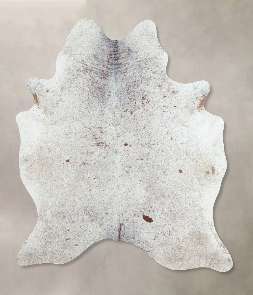 Salt and Pepper Brown X-Large Brazilian Cowhide Rug 7'4"H x 5'11"W #B8511 by Hudson Hides