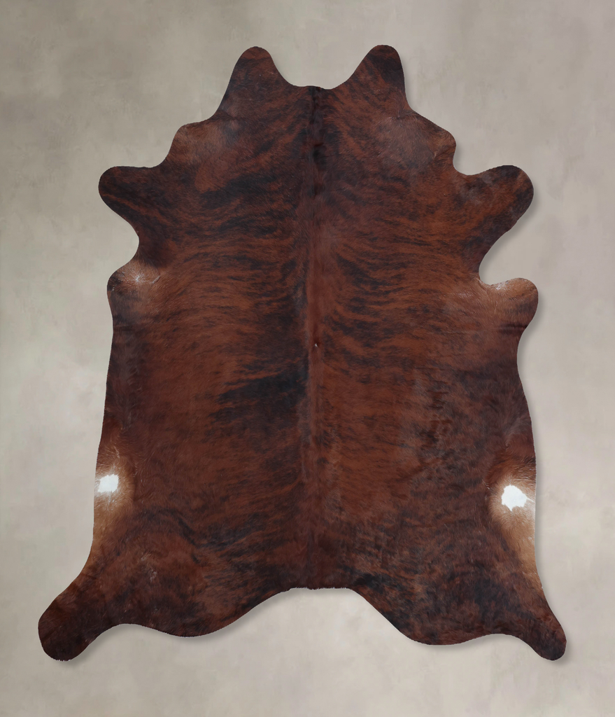Dark Brindle XX-Large Brazilian Cowhide Rug 7'9"H x 7'2"W #B8518 by Hudson Hides