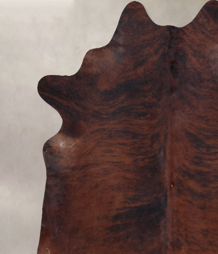 Dark Brindle XX-Large Brazilian Cowhide Rug 7'9"H x 7'2"W #B8518 by Hudson Hides