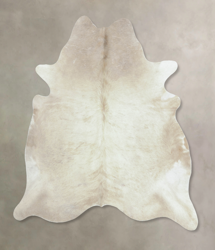 Champagne XX-Large Brazilian Cowhide Rug 7'5"H x 6'11"W #B8556 by Hudson Hides