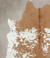 Brown and White X-Large Brazilian Cowhide Rug 6'11"H x 6'2"W #B8575 by Hudson Hides