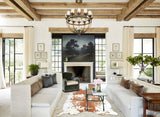 Brown and White X-Large Brazilian Cowhide Rug 6'11"H x 6'2"W #B8575 by Hudson Hides