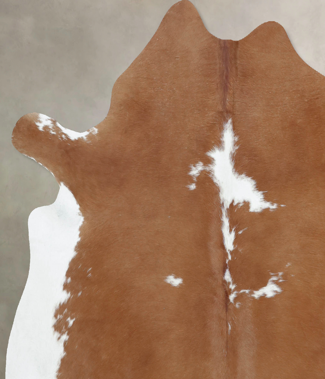 Brown and White X-Large Brazilian Cowhide Rug 6'8"H x 6'2"W #B8579 by 