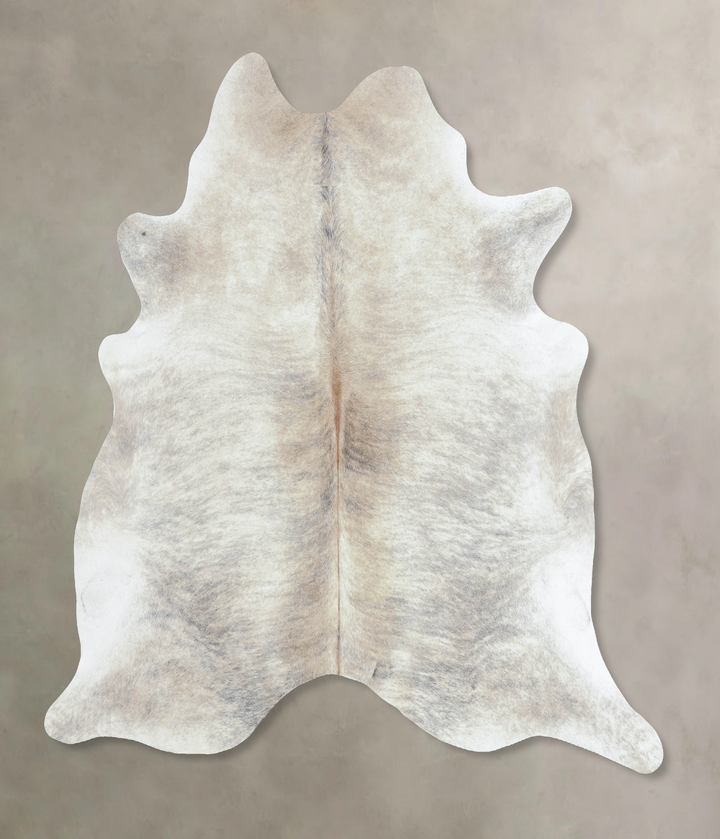 Grey Brindle X-Large Brazilian Cowhide Rug 7'4"H x 6'6"W #B8647 by Hudson Hides