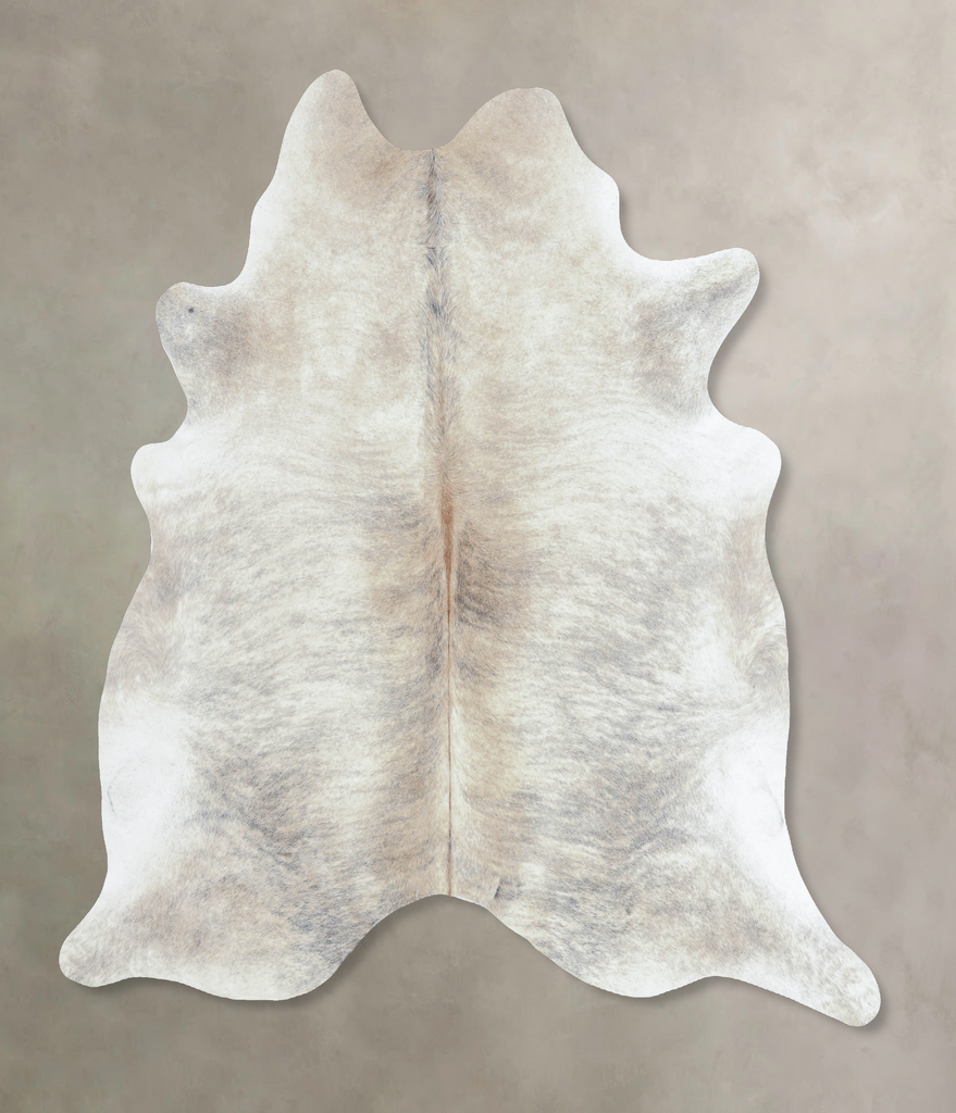 Grey Brindle X-Large Brazilian Cowhide Rug 7'4"H x 6'6"W #B8647 by Hudson Hides