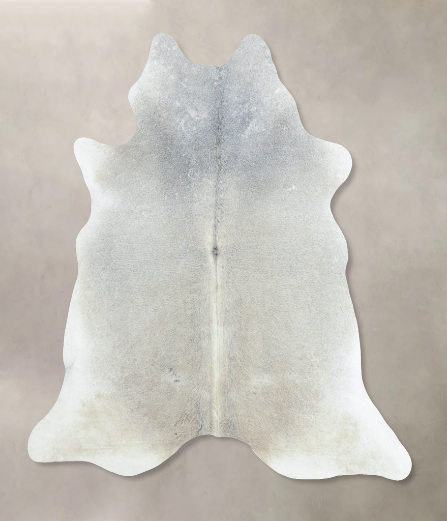 Medium Grey X-Large Brazilian Cowhide Rug 7'2"H x 6'1"W #B8663 by Hudson Hides
