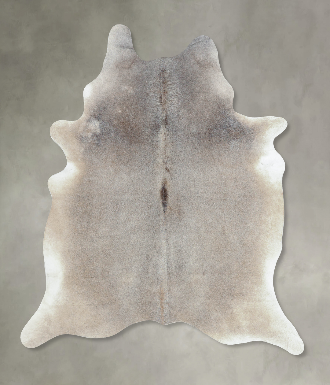 Grey with Beige X-Large Brazilian Cowhide Rug 7'11"H x 6'2"W #B8669 by