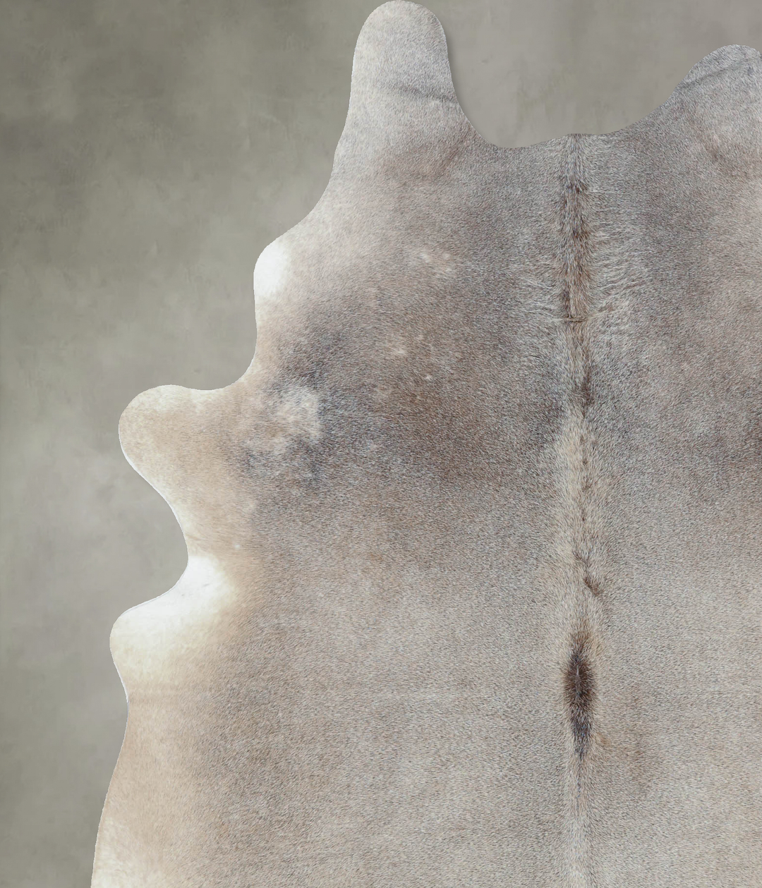 Grey with Beige X-Large Brazilian Cowhide Rug 7'11"H x 6'2"W #B8669 by