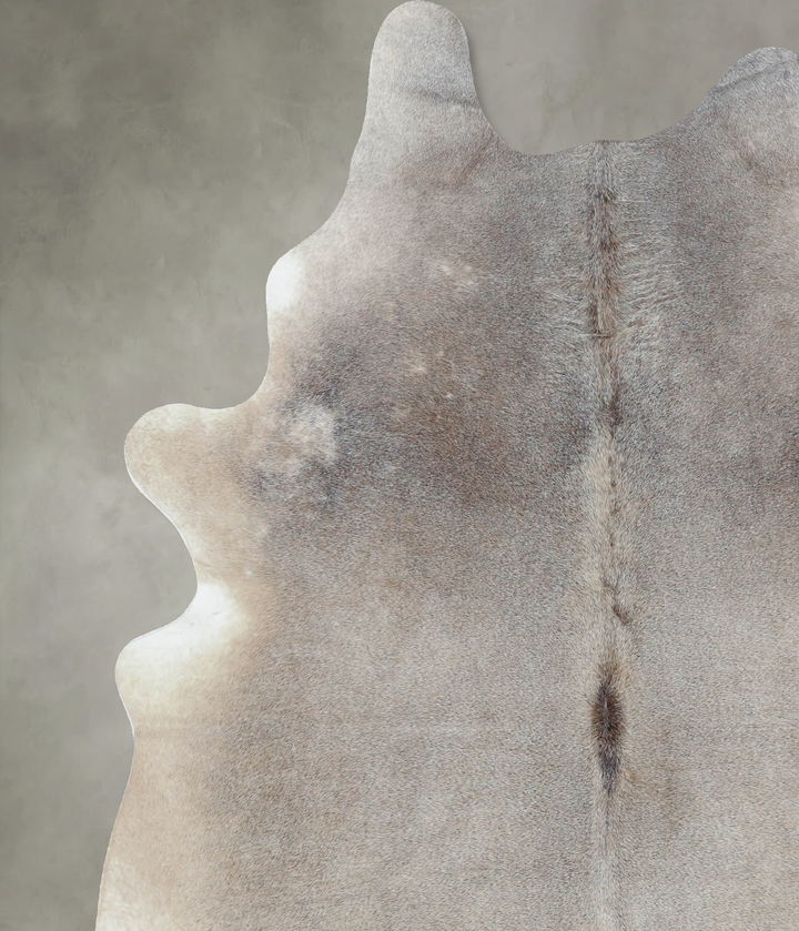 Grey with Beige X-Large Brazilian Cowhide Rug 7'11"H x 6'2"W #B8669 by Hudson Hides