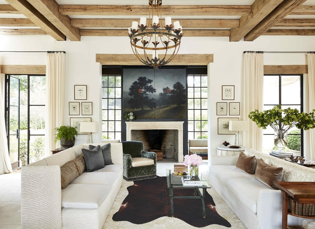 Dark Brindle X-Large Brazilian Cowhide Rug 6'10"H x 6'8"W #B8676 by Hu