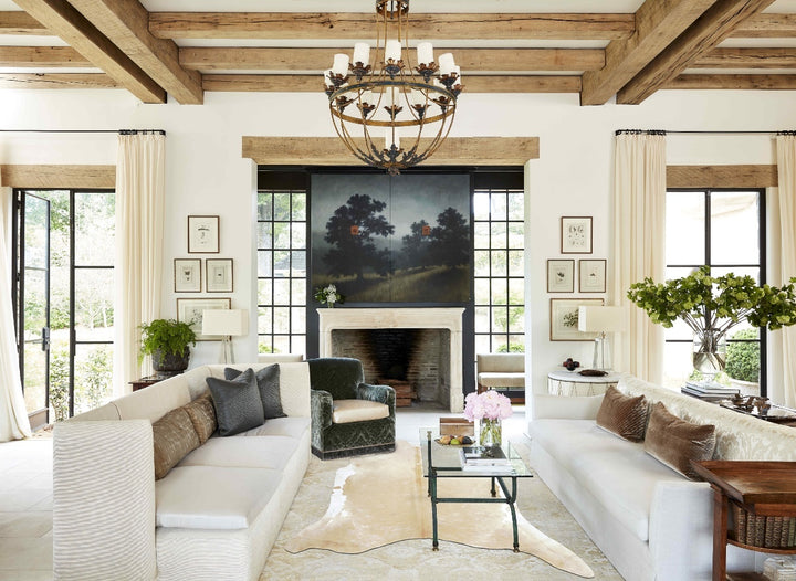 Champagne XX-Large Brazilian Cowhide Rug 7'8"H x 7'8"W #B8682 by Hudson Hides